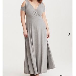 Torrid size 2 cold shoulder maxi dress